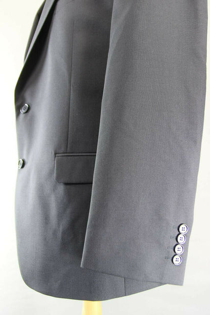 BRAND NEW WOOL RICH BLEND BLACK JACKET: 44 INCH CHEST (REGULAR OR LONG FIT)