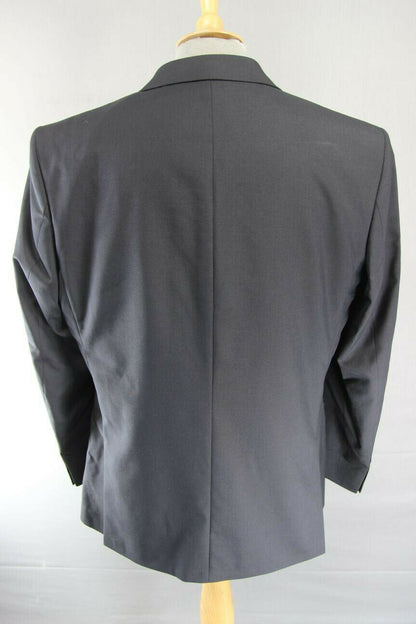 BRAND NEW WOOL RICH BLEND BLACK JACKET: 44 INCH CHEST (REGULAR OR LONG FIT)