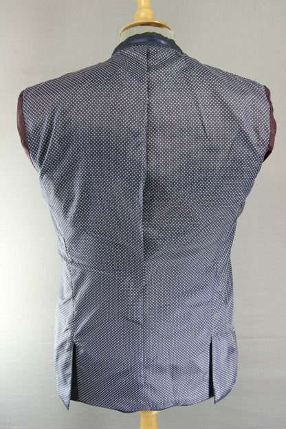 BRAND NEW DARK BLUE/NAVY CHECKED JACKET: 36 INCH CHEST (REGULAR FIT)