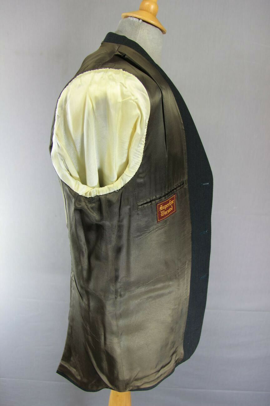 VINTAGE 1970's DUNN & CO SUPERFINE WORSTED WOOL SUIT CHEST 41 INCH/WAIST 33 INCH