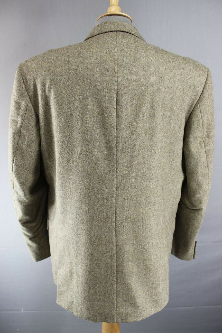 SUPERB PURE WOOL PIERRE CARDIN LIGHT BROWN TWEED JACKET 41 INCH