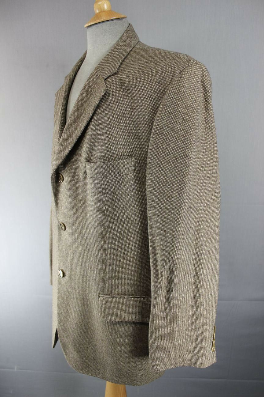 MARKS & SPENCER ITALIAN DARK BEIGE WOOL/CASHMERE JACKET 44 INCH (SHORT FIT)