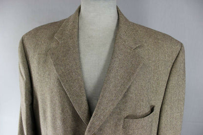 MARKS & SPENCER ITALIAN DARK BEIGE WOOL/CASHMERE JACKET 44 INCH (SHORT FIT)