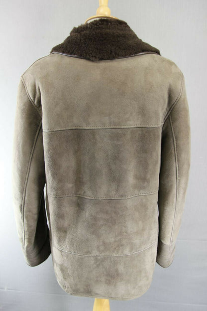 VINTAGE 1970's SKINFLAIR LIGHT BROWN SUEDE LEATHER SHEEPSKIN LINED COAT SIZE 12
