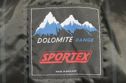 CLASSIC BRITISH MADE SPORTEX DOLOMITE BLACK LEATHER BIKER JACKET 38 INCH