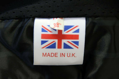 CLASSIC BRITISH MADE SPORTEX DOLOMITE BLACK LEATHER BIKER JACKET 38 INCH