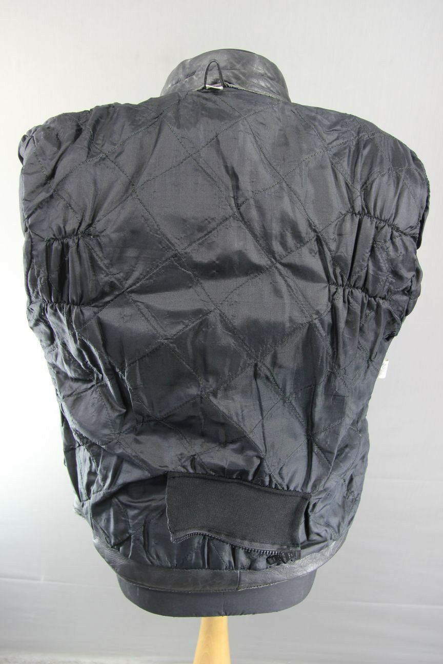 CLASSIC BLACK JT'S LEATHER BIKER JACKET 36 INCH