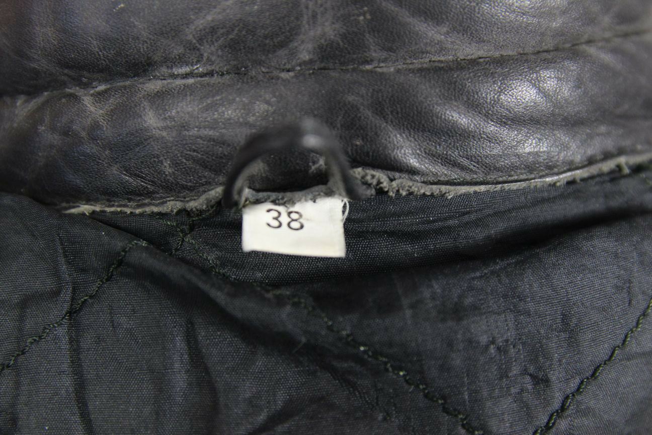 CLASSIC BLACK JT'S LEATHER BIKER JACKET 36 INCH