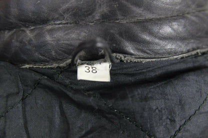 CLASSIC BLACK JT'S LEATHER BIKER JACKET 36 INCH