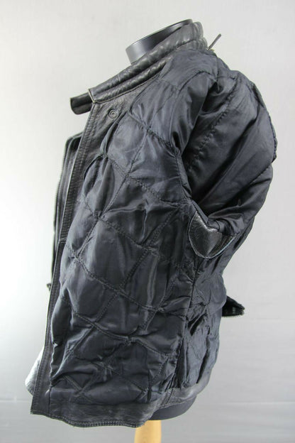 CLASSIC BLACK JT'S LEATHER BIKER JACKET 36 INCH