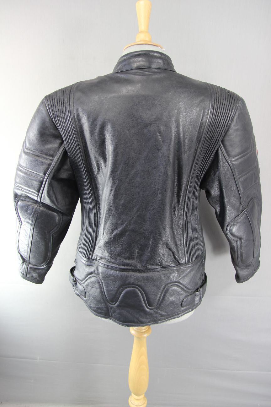 CLASSIC BLACK ACE LEATHERS BIKER JACKET SIZE 18/36 INCH