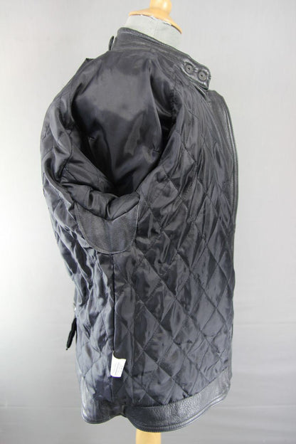 CLASSIC BLACK ACE LEATHERS BIKER JACKET SIZE 18/36 INCH