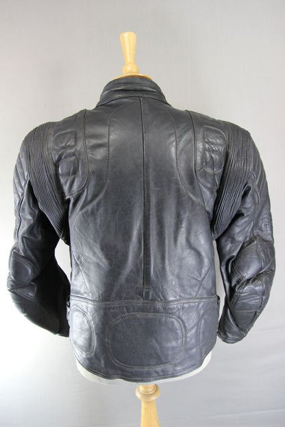 FIELDSHEER CLASSIC BLACK LEATHER BIKER JACKET 42 INCH