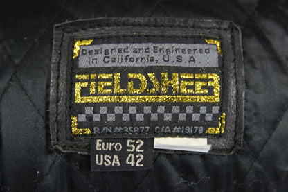 FIELDSHEER CLASSIC BLACK LEATHER BIKER JACKET 42 INCH
