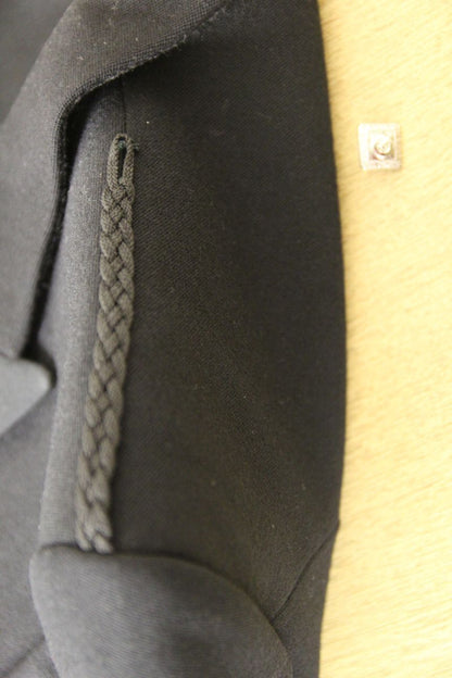 EX HIRE SCOTTISH CEREMONIAL PURE WOOL BLACK PRINCE CHARLIE JACKET 32IN (X SHORT)