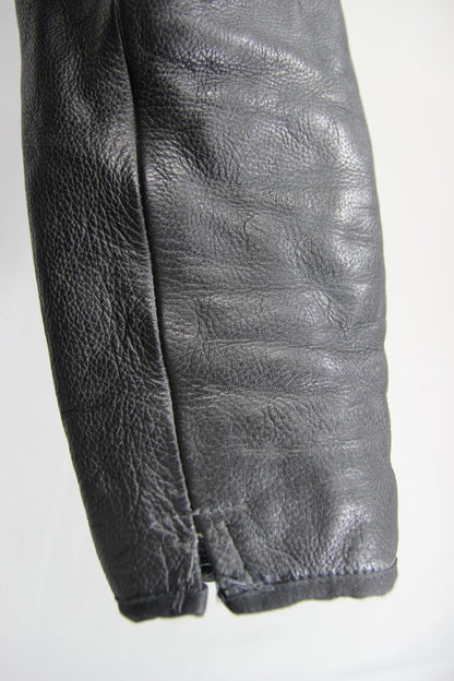 CLASSIC BELSTAFF BLACK LEATHER BIKER JACKET SIZE 10