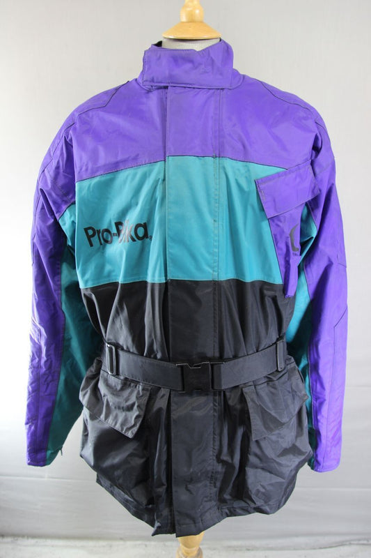 VINTAGE BELSTAFF PRO-BIKA TEXTILE BIKER JACKET+PROTECTORS/ADDITIONAL LINING 46"