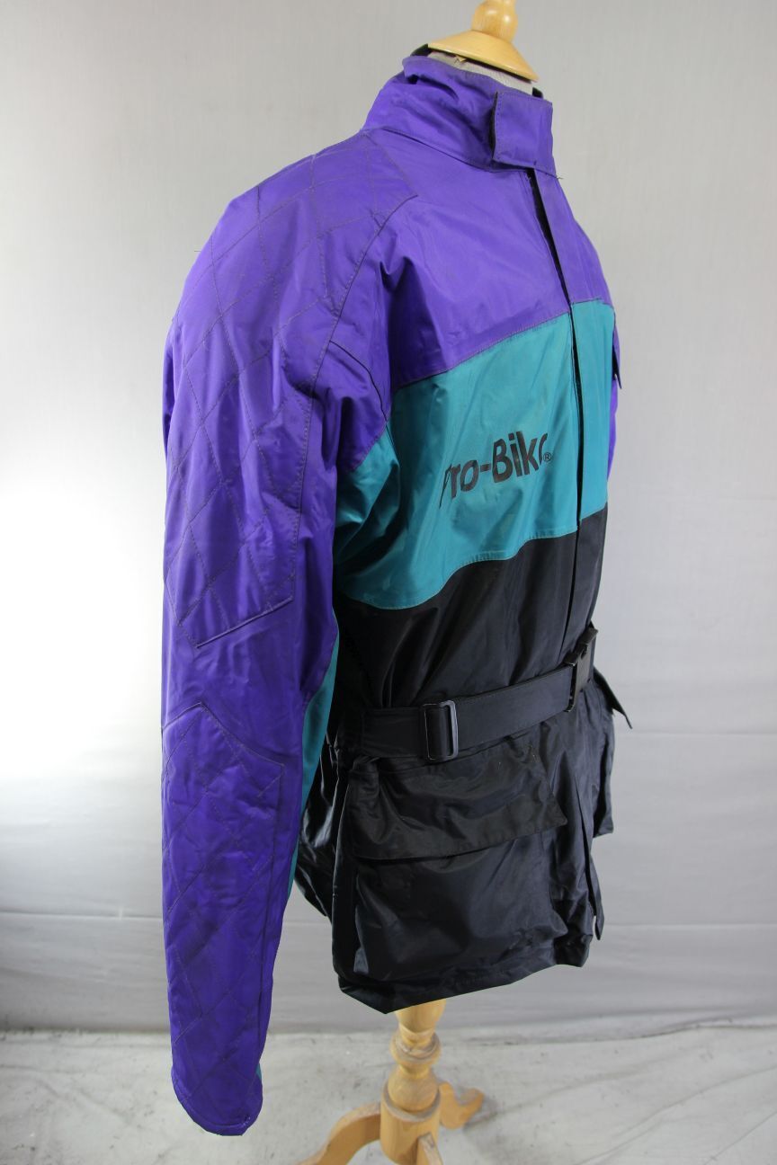 VINTAGE BELSTAFF PRO-BIKA TEXTILE BIKER JACKET+PROTECTORS/ADDITIONAL LINING 46"
