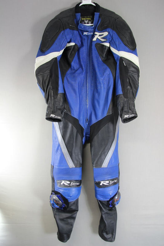 FRANK THOMAS XTREME SPORT 1PIECE LEATHER BIKER SUIT + CE ARMOUR/KNEE SLIDERS 42"