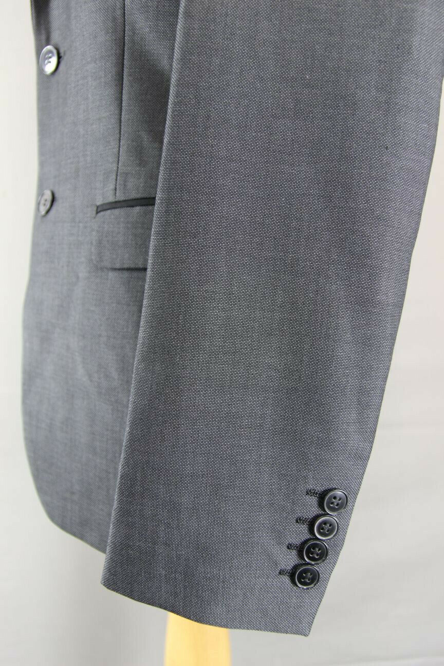 BRAND NEW DARK GREY/CHARCOAL JACKET WITH BLACK TRIM: 36IN CHEST (EXTRA LONG FIT)