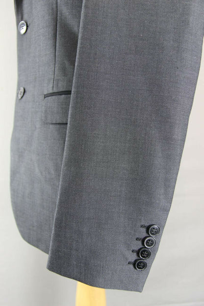 BRAND NEW DARK GREY/CHARCOAL JACKET WITH BLACK TRIM: 36IN CHEST (EXTRA LONG FIT)