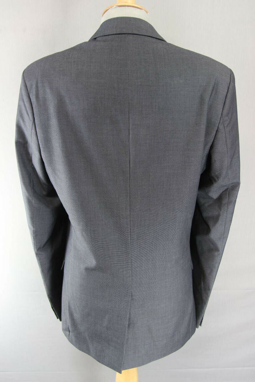 BRAND NEW DARK GREY/CHARCOAL JACKET WITH BLACK TRIM: 36IN CHEST (EXTRA LONG FIT)