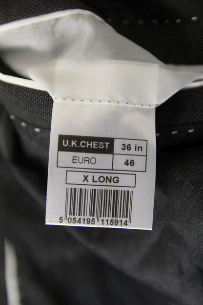 BRAND NEW DARK GREY/CHARCOAL JACKET WITH BLACK TRIM: 36IN CHEST (EXTRA LONG FIT)