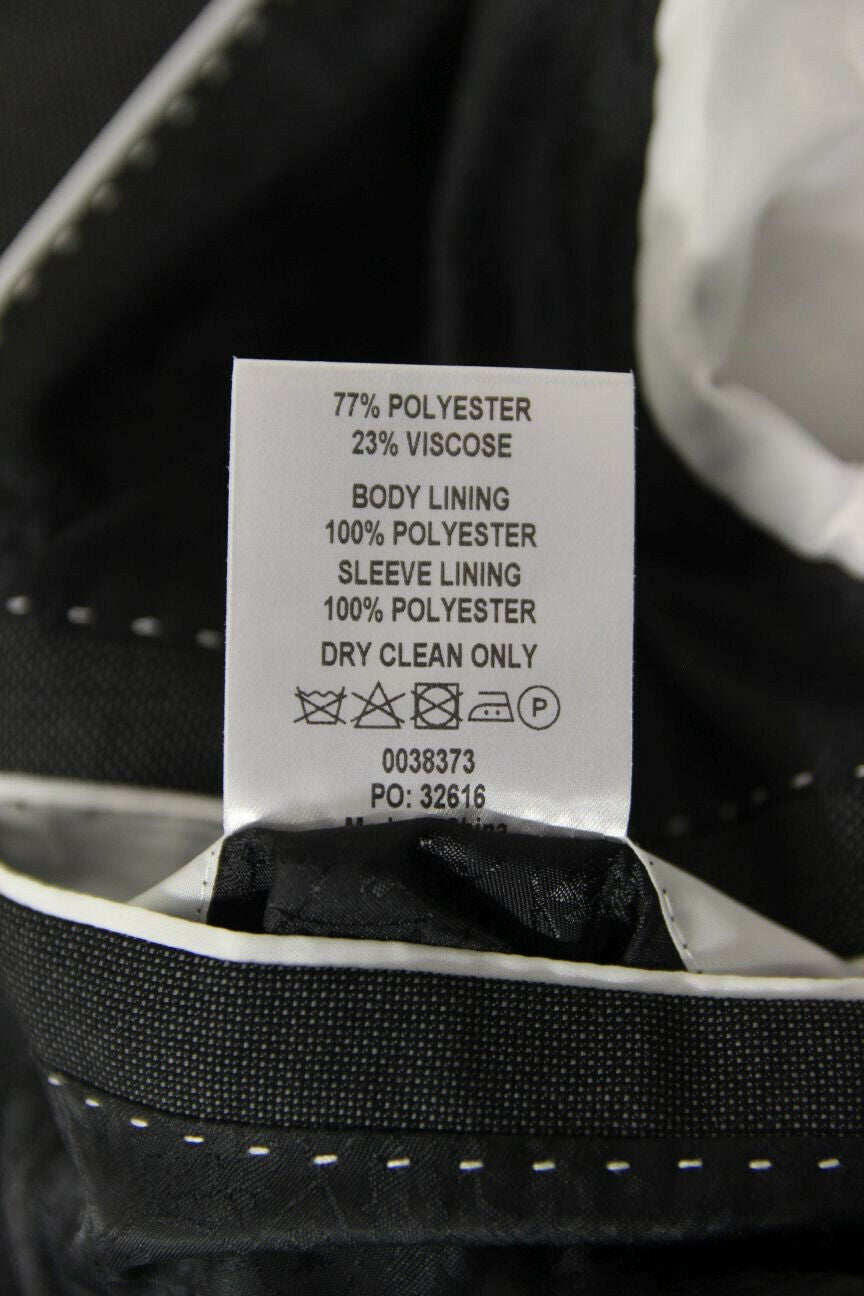 BRAND NEW DARK GREY/CHARCOAL JACKET WITH BLACK TRIM: 36IN CHEST (EXTRA LONG FIT)