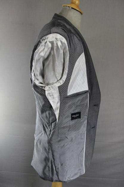 BRAND NEW WOOL RICH BLEND GREY JACKET: 40 INCH CHEST (REGULAR FIT)