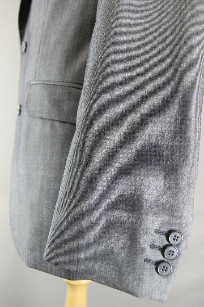 BRAND NEW WOOL RICH BLEND GREY JACKET: 40 INCH CHEST (REGULAR FIT)