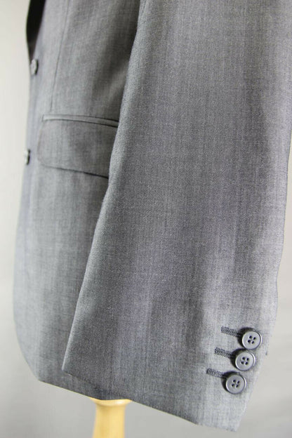 BRAND NEW WOOL RICH BLEND GREY JACKET: 40 INCH CHEST (REGULAR FIT)