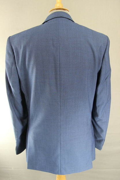 BRAND NEW WOOL RICH BLEND BLUE JACKET: 40 INCH CHEST (LONG FIT)