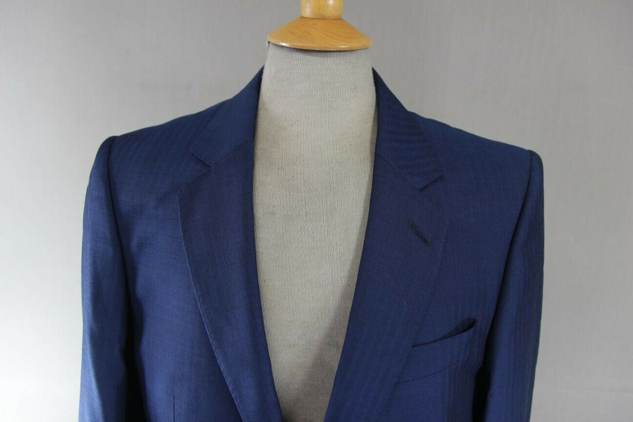 BRAND NEW WOOL RICH BLEND BLUE JACKET: 40 INCH CHEST (REGULAR FIT)
