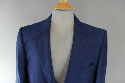 BRAND NEW WOOL RICH BLEND BLUE JACKET: 40 INCH CHEST (REGULAR FIT)