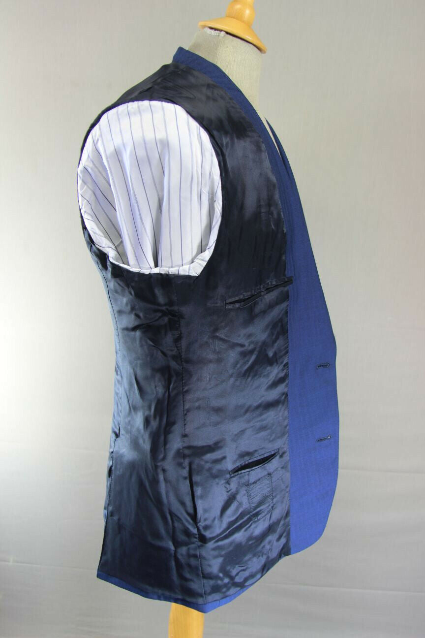 BRAND NEW WOOL RICH BLEND BLUE JACKET: 40 INCH CHEST (REGULAR FIT)