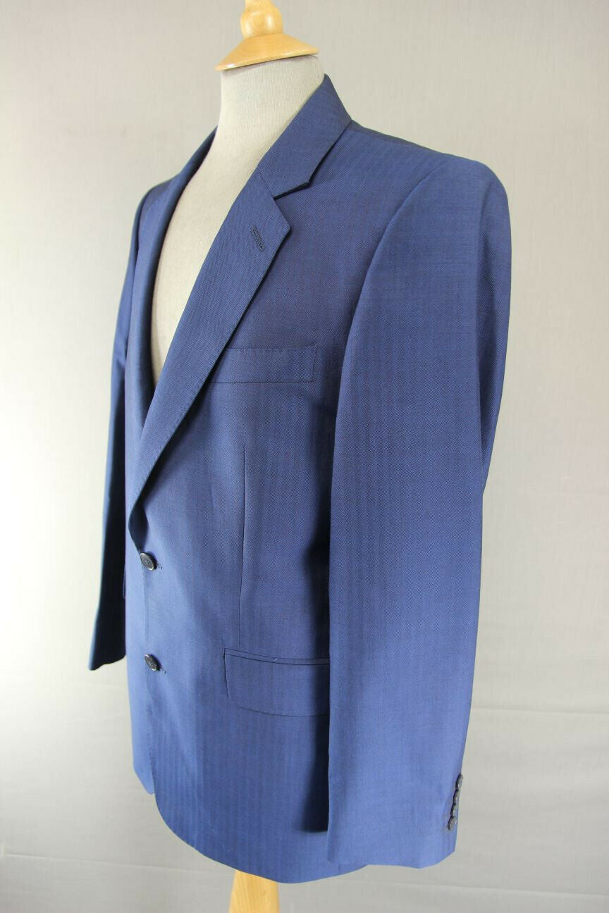 BRAND NEW WOOL RICH BLEND BLUE JACKET: 40 INCH CHEST (REGULAR FIT)