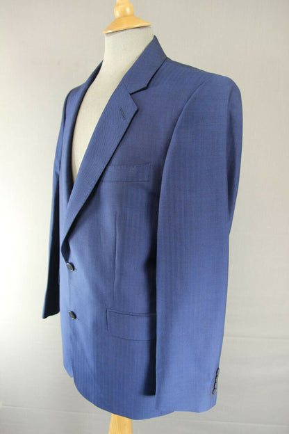BRAND NEW WOOL RICH BLEND BLUE JACKET: 40 INCH CHEST (REGULAR FIT)