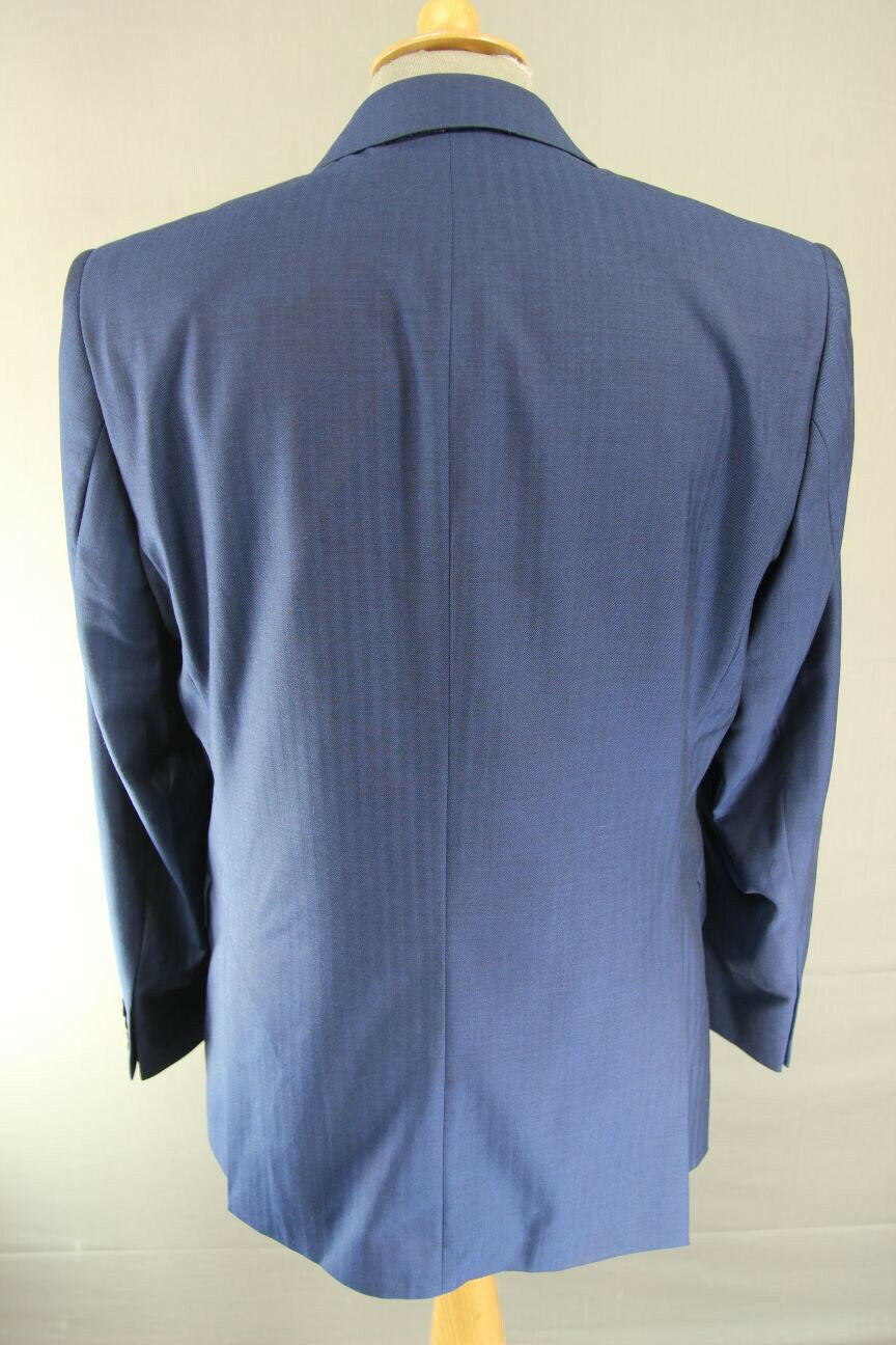 BRAND NEW WOOL RICH BLEND BLUE JACKET: 40 INCH CHEST (REGULAR FIT)