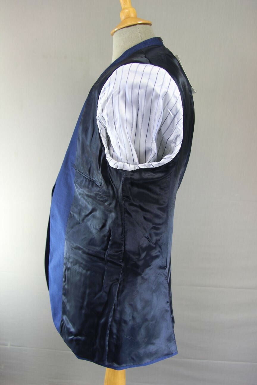 BRAND NEW WOOL RICH BLEND BLUE JACKET: 40 INCH CHEST (REGULAR FIT)