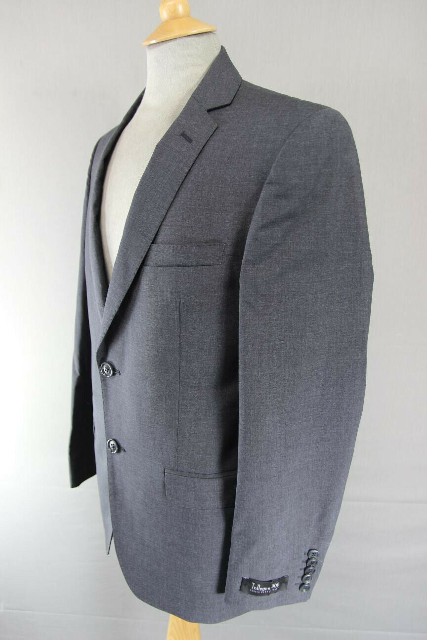 BRAND NEW PURE WOOL ITALIAN FABRIC GREY JACKET: 38" CHEST (REGULAR OR SHORT FIT)