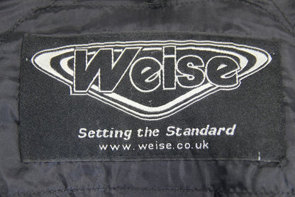 WEISE BLACK LEATHER BIKER JACKET WITH SHOULDER & ELBOW CE ARMOUR SIZE 16