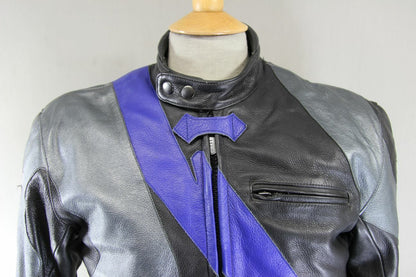 NITRO LEATHER BIKER JACKET WITH REMOVABLE CE ARMOUR & THERMAL LINING 38 IN/SMALL