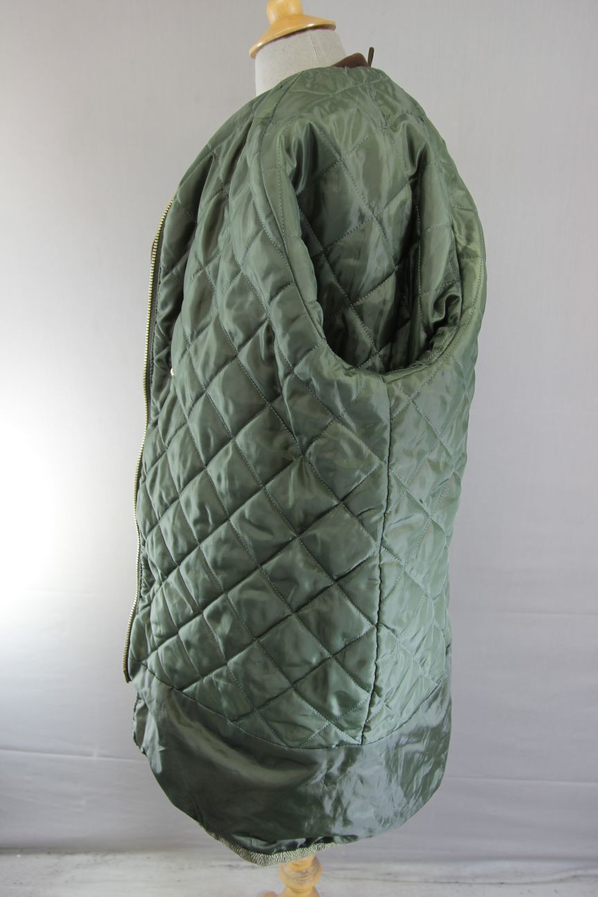 OPENAIR ENGLISH MADE COUNTRY SPORTS HERRINGBONE/CHECK WOOL BLEND TWEED COAT 42IN