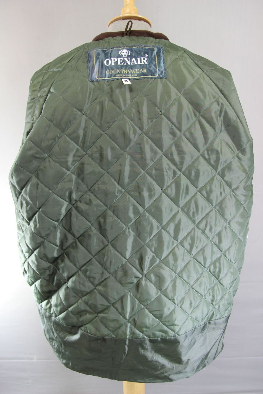 OPENAIR ENGLISH MADE COUNTRY SPORTS HERRINGBONE/CHECK WOOL BLEND TWEED COAT 42IN