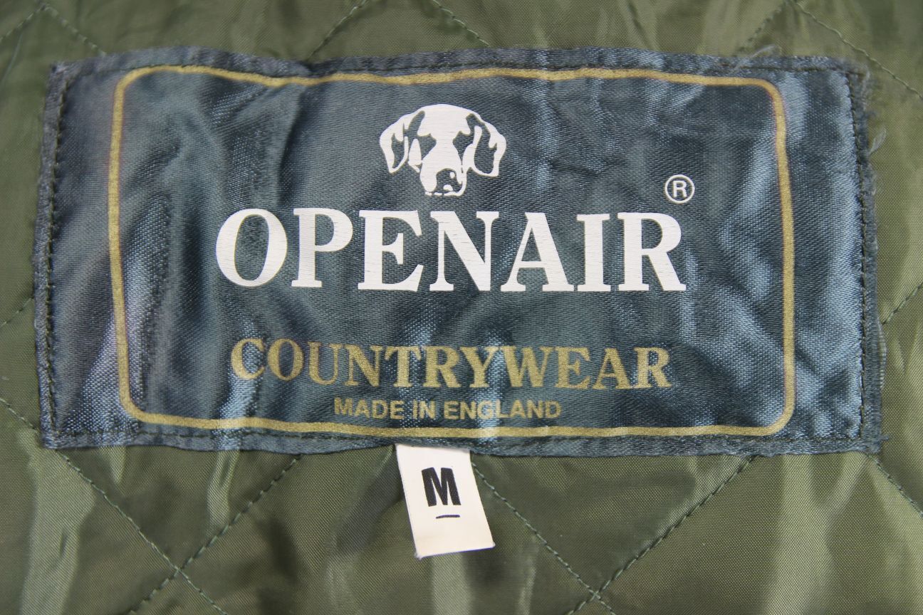 OPENAIR ENGLISH MADE COUNTRY SPORTS HERRINGBONE/CHECK WOOL BLEND TWEED COAT 42IN