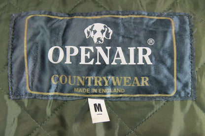 OPENAIR ENGLISH MADE COUNTRY SPORTS HERRINGBONE/CHECK WOOL BLEND TWEED COAT 42IN