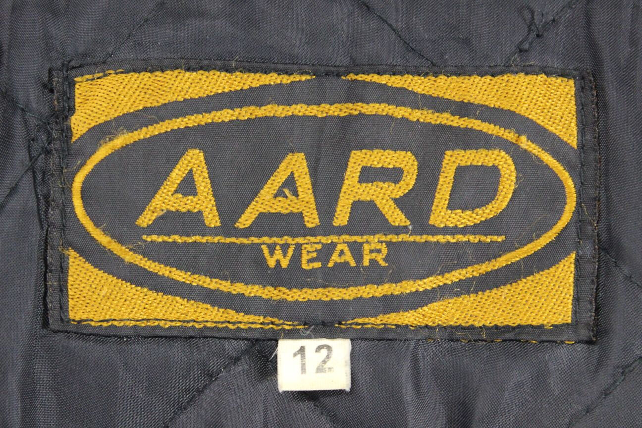 CLASSIC AARDWEAR BLACK LEATHER BIKER JACKET SIZE 12