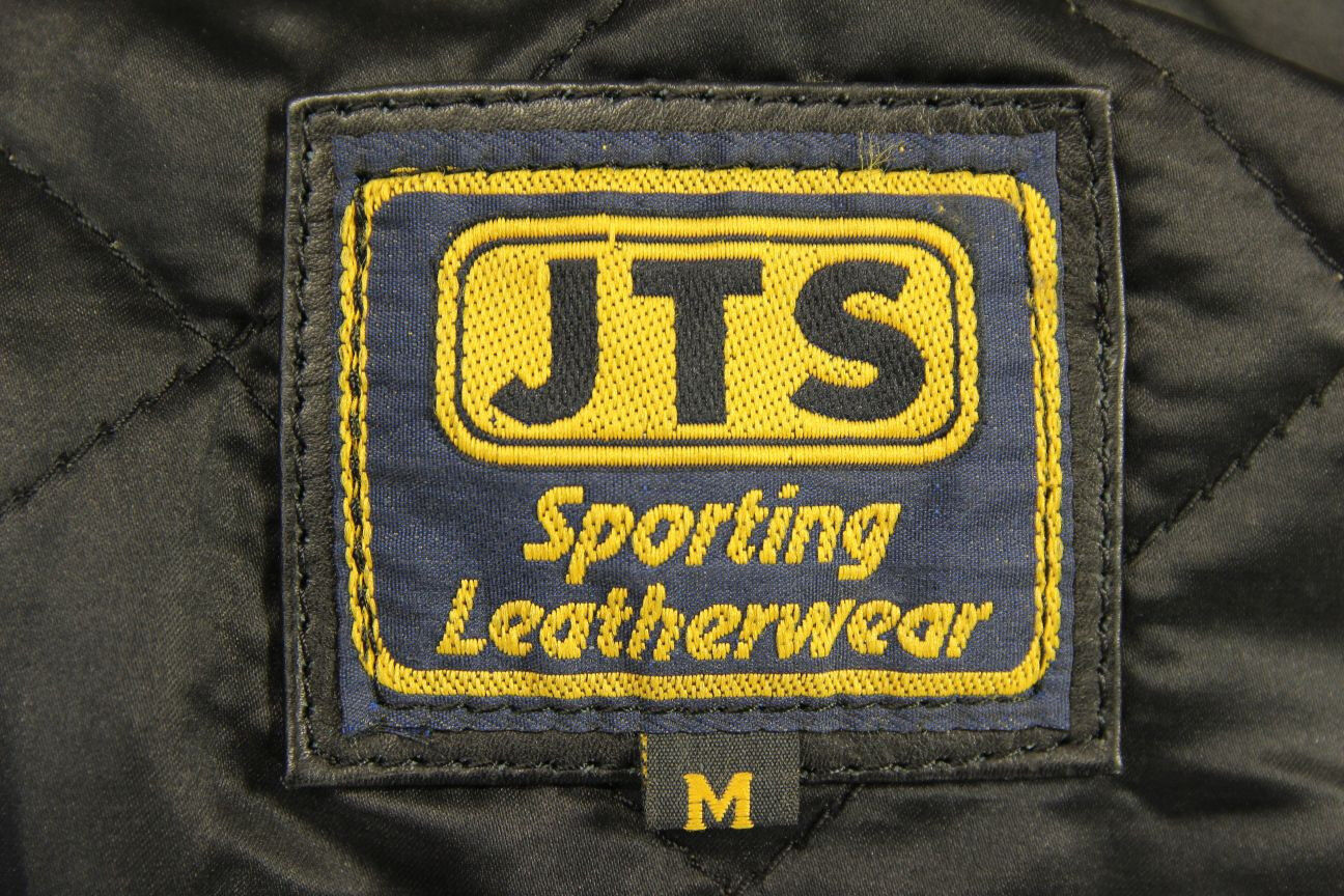 CLASSIC BLACK LEATHER JTS BIKER JACKET 40 INCH