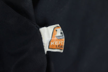 VINTAGE KERSHAW LEATHERS CLASSIC BLACK BIKER JACKET 38-40 INCH