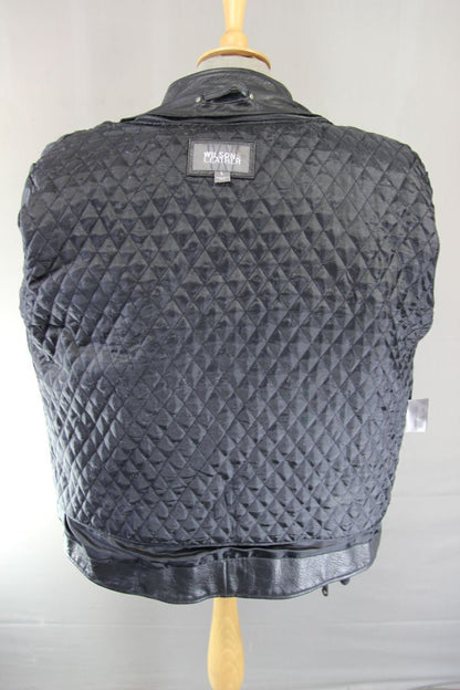 CLASSIC WILSON'S LEATHER BLACK BIKER JACKET WITH THERMAL LINING 44 INCH/LARGE